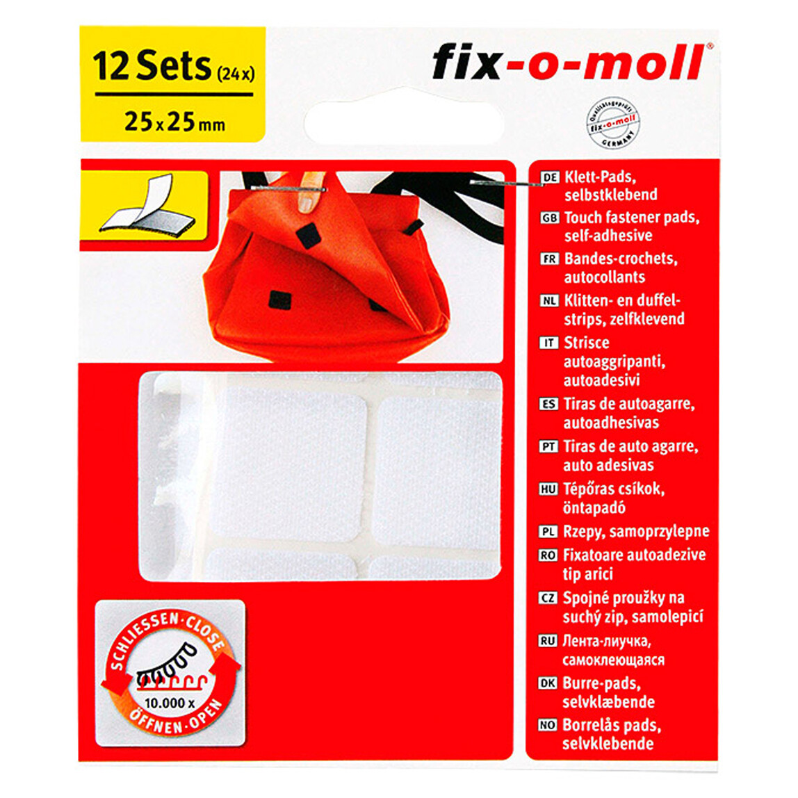    Fix-o-moll Cırtbant Pads Beyaz  