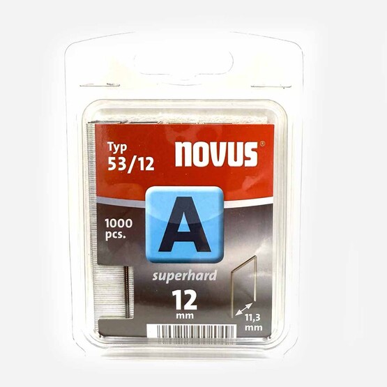 Novus Süper Sert ince Zımba Teli 53/12  galvaniz 1000 Adet 