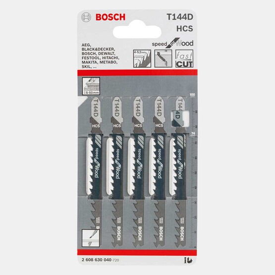 Bosch Ahşap Uç 5'li Paket T144 D Hcs 75 mm 