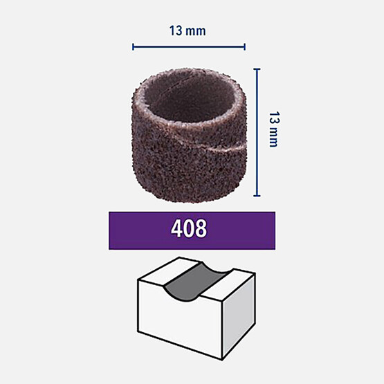 13mm Çaplı 60 Kum Kalınlıklı Zımpara Şeridi 6'lı 