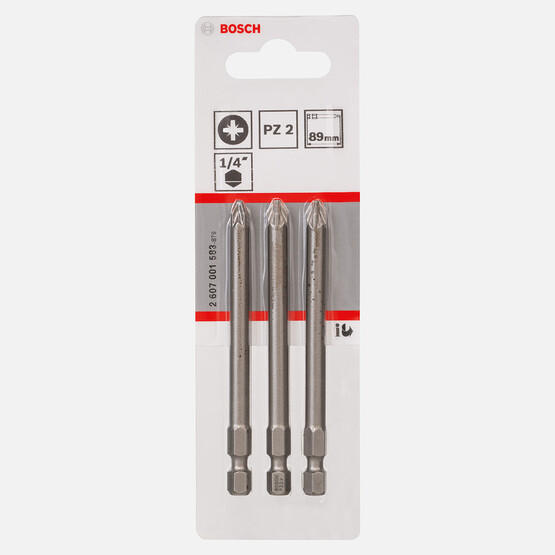 Bosch Extra Hard Serisi Vidalama Ucu Pz 2x89 mm 3'Lü