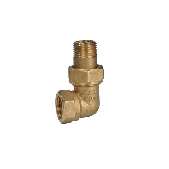 ECA 1/2 Köşe Radyatör Rakoru (Pirinç) 