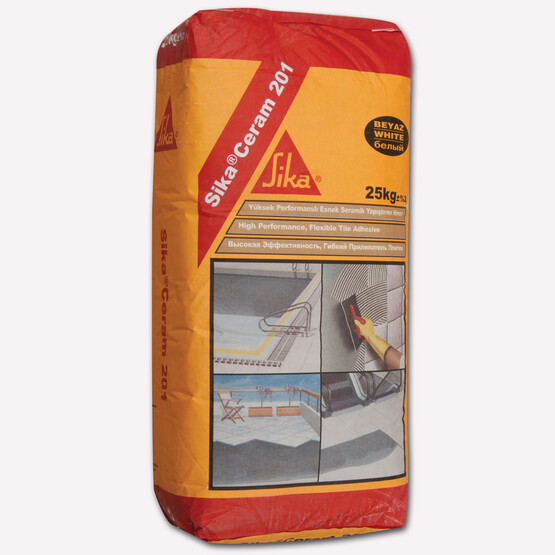 Sikaceram 201 Seramik Yapıştırma Harcı Beyaz 25 kg Torba 
