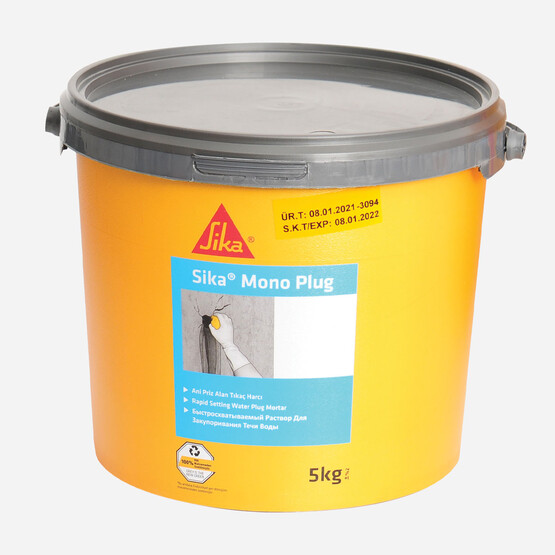 Sika Monoplug Çimento Esaslı Hızlı Priz Alan Tıkaç Harcı Gri 5 kg 