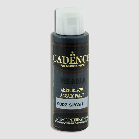 Cadence Akrilik Boya Siyah 70 ml 