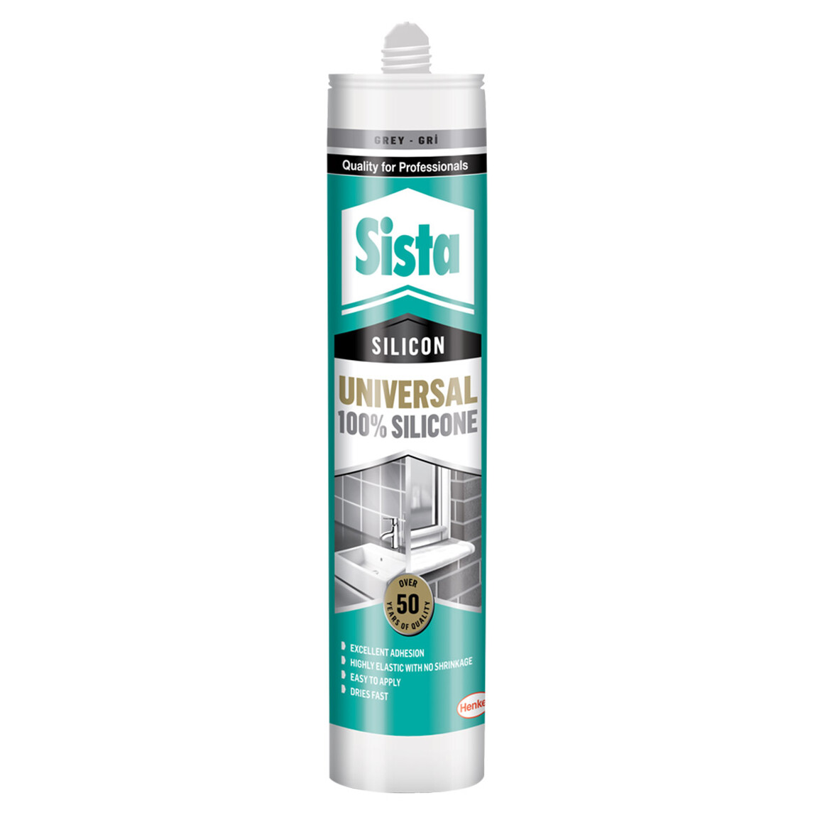    Sista Universal Silikon Colorline Gümüş Gri 310 ml 