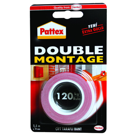 Pattex Double Montaj Bandı 120 kg 19 mm x 1.5 m