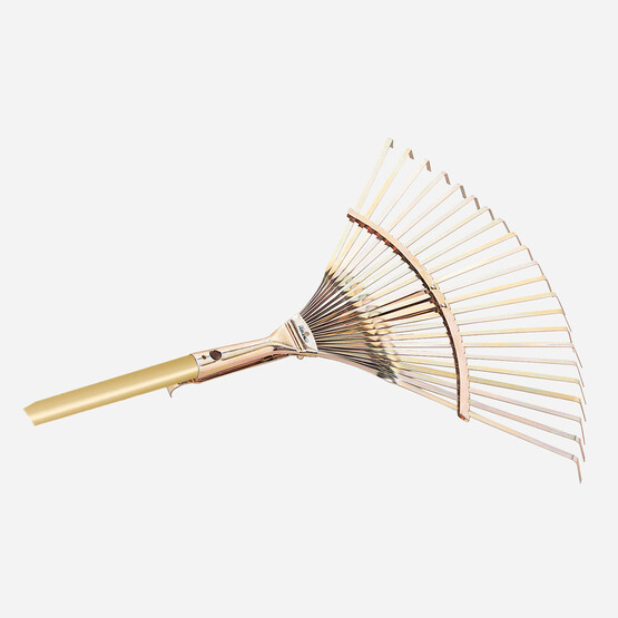Raco Ahşap Saplı Ayarlı Metal Çim ve Yaprak Toplama Tırmığı 30-45 cm 