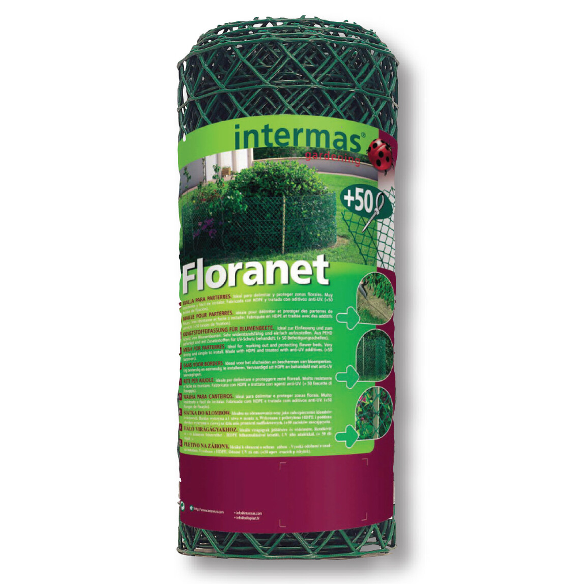    Intermas Floranet Yeşil 40cm Filtreli Yüksek Dayanıklı Plastik Çevirme Çiti 