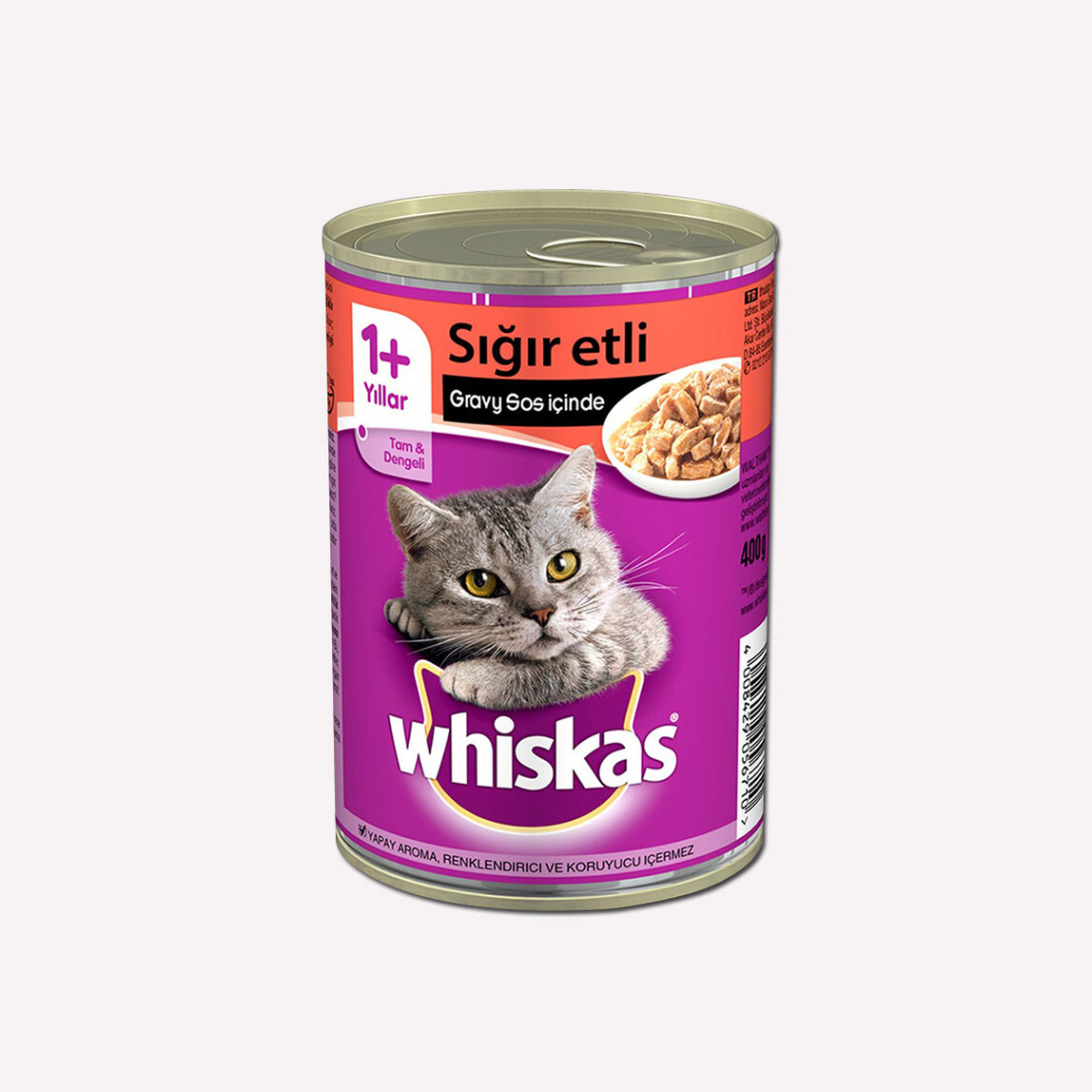    Whiskas Sığır Etli Konserve Kedi Maması 400 gr  