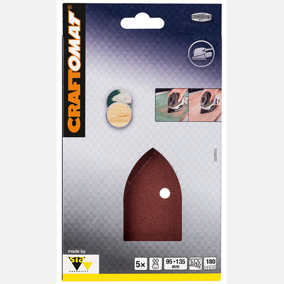 Craftomat K180 6'lı 95x135mm Cırt Bantlı Zımpara 