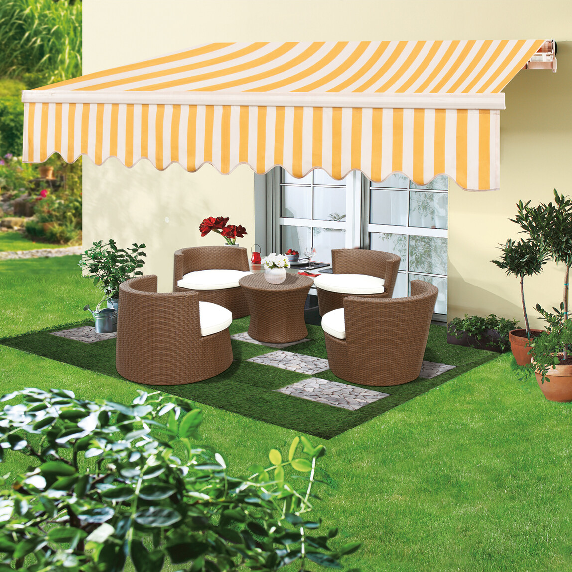    Sunfun Polyester Tente Sarı-Beyaz 300x200 cm  