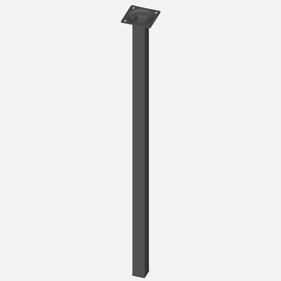 Regalux Masa Ayağı, Çelik boru kare, 600mm, siyah 