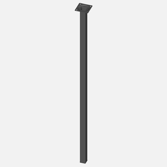 Regalux Masa Ayağı, Çelik boru kare, 800mm, siyah 