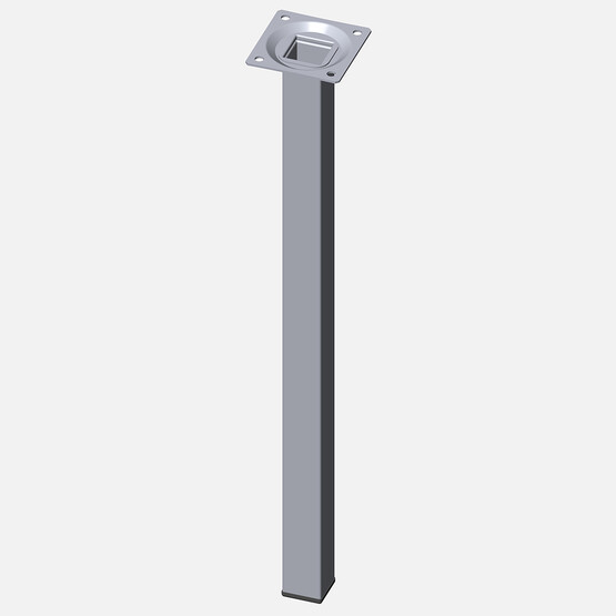 Regalux Masa Ayağı, Çelik boru kare, 400mm, krom 