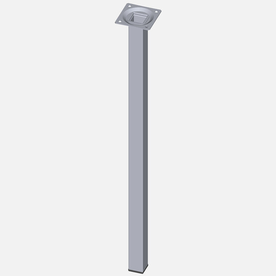 Regalux Masa Ayağı, Çelik boru kare, 500 mm krom 