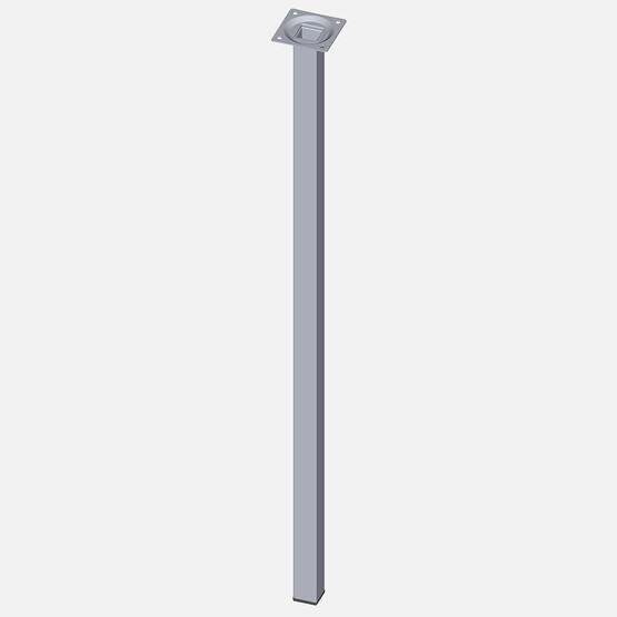 Regalux Masa Ayağı, Çelik boru kare, 700 mm krom 