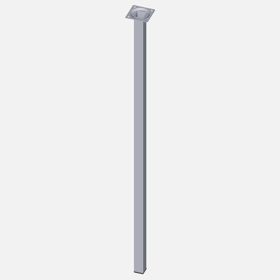 Regalux Masa Ayağı, Çelik boru kare, 800 mm krom 