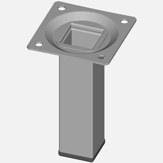 Regalux Masa Ayağı Çelik Boru Kare 100mm Beyaz 