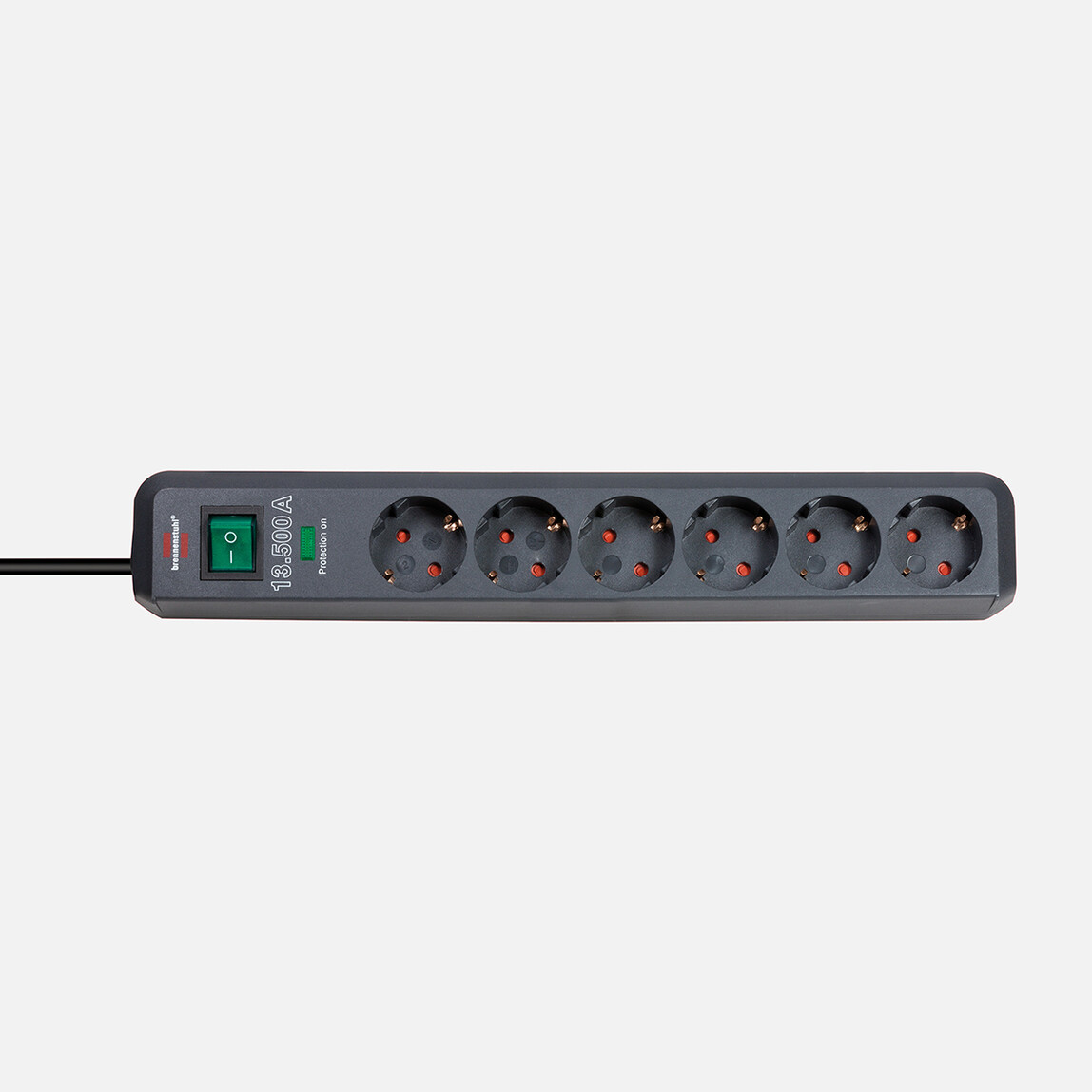    Brennenstuhl Eco Line 6'lı 13.500A Akım Korumalı Anahtarlı Priz  