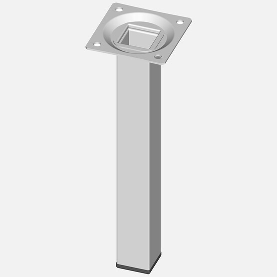 Regalux Masa Ayağı Çelik Boru Kare 200 mm Beyaz  