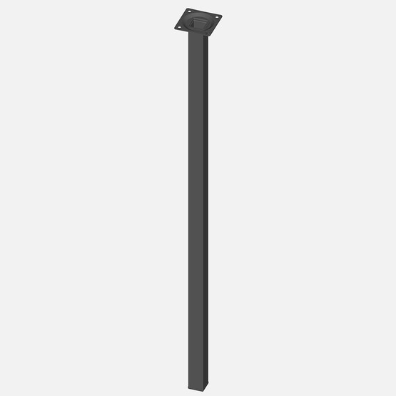 Regalux Masa Ayağı, Çelik boru kare, 700mm, siyah  
