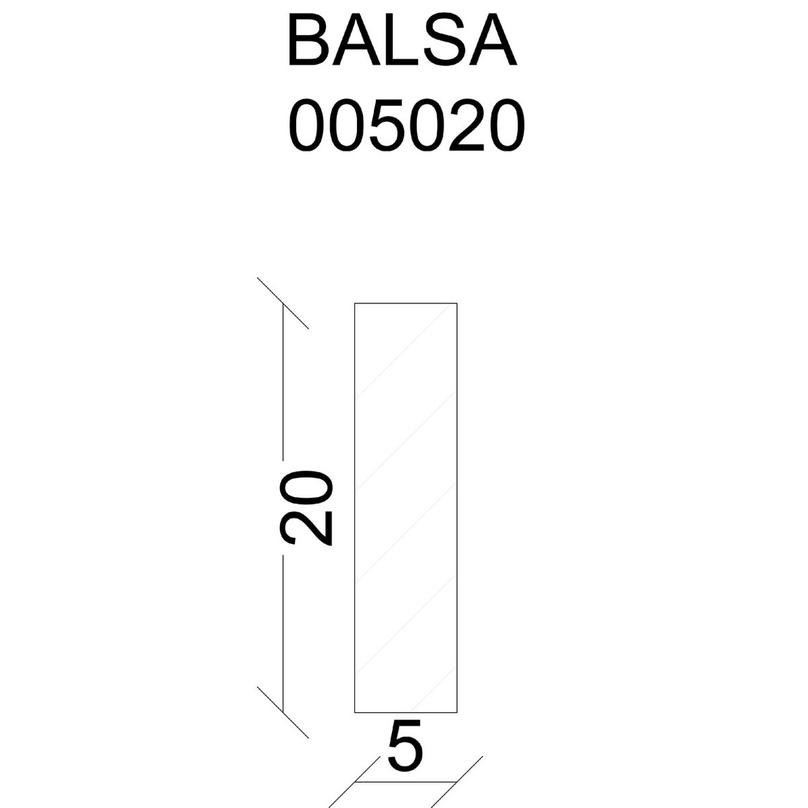    Neuhofer Balsa Ahşap Çıta 05x20 mm 100 cm 