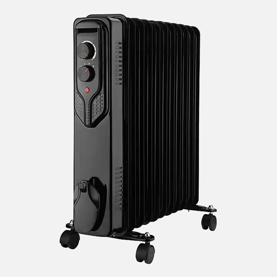 Voltomat Termostatlı 2500 W 11 Dilim Yağlı Radyatör Siyah  