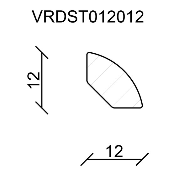 Neuhofer Yuvarlak Çeyrek Çıta  12 mm 240 cm