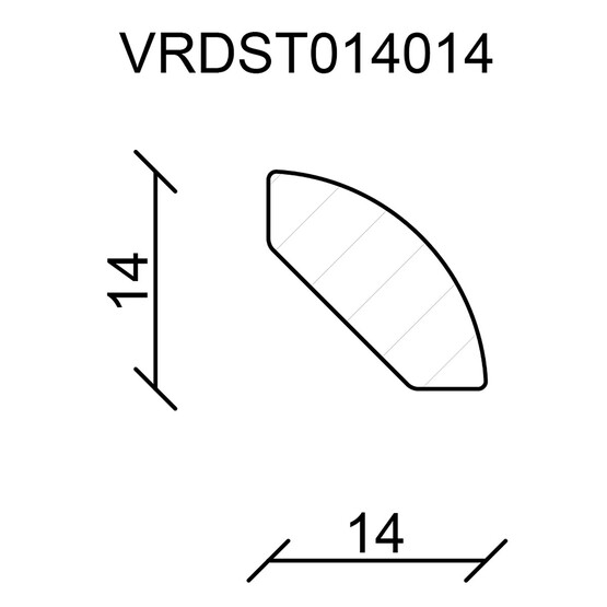 Neuhofer Yuvarlak Çeyrek Çıta 14 mm 240 cm