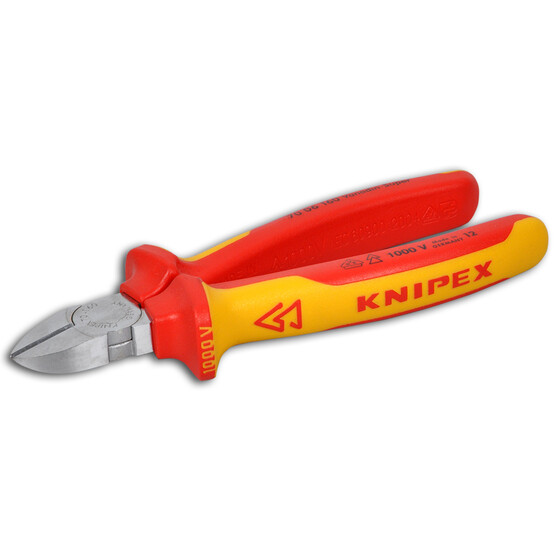 Knipex Krom kaplama VDE 160 mm Yan keski 