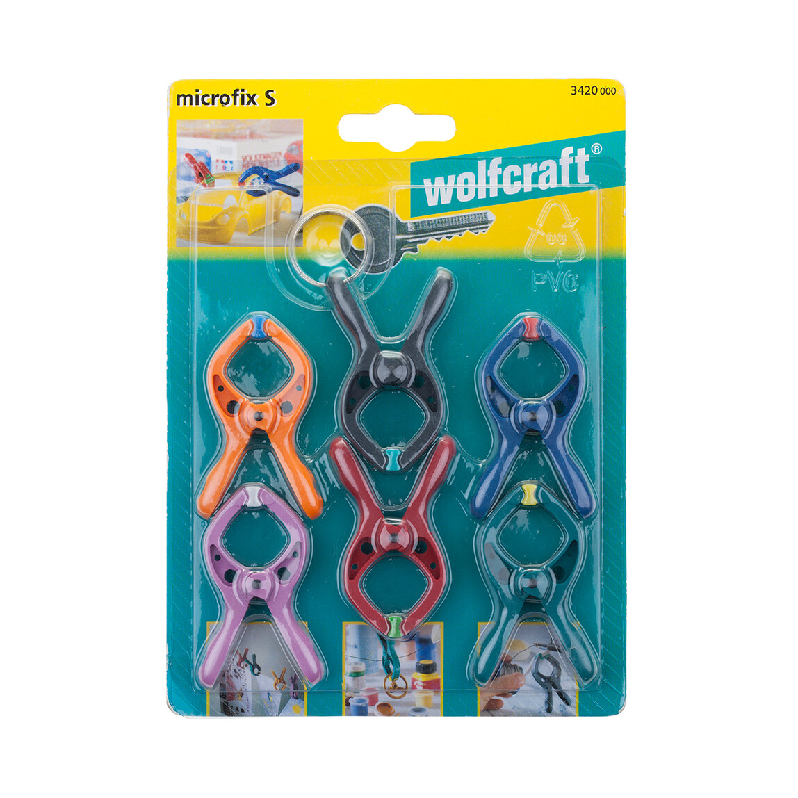    Wolfcraft Microfix 6'lı 20 mm Mini Yaylı İşkence Seti  