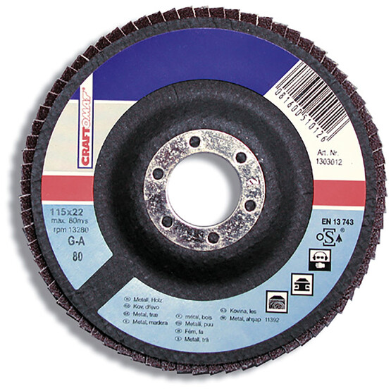 Craftomat Taşlama Taşı K80 125 mm  Unıversal Açık mavi Fıber 
