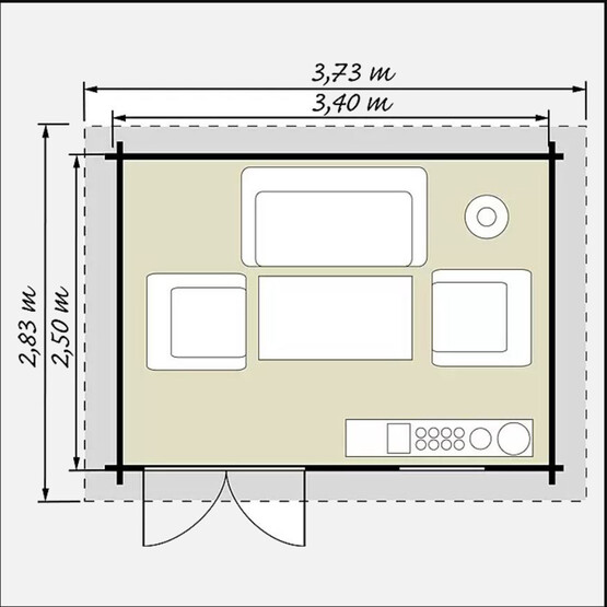 Lounge 1 Ahşap Bahçe Evi 