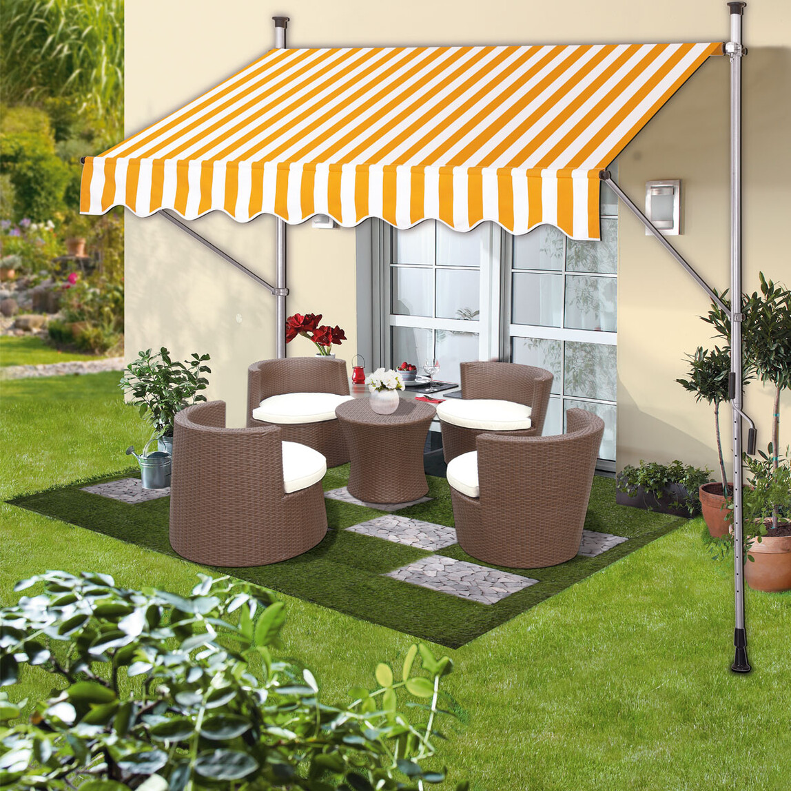    Sunfun Teleskopik Tente Sarı-Beyaz 300x130 cm  