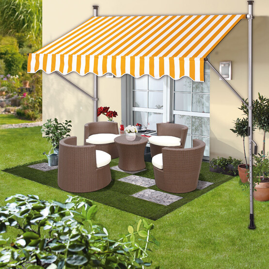 Sunfun Teleskopik Tente Sarı-Beyaz 300x130 cm 