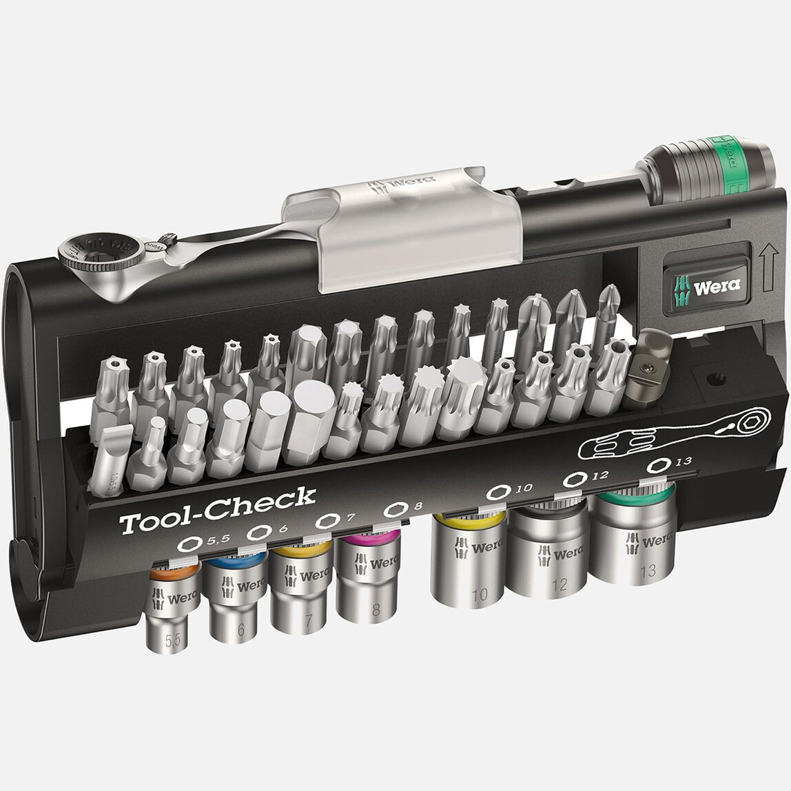    Wera 05200995001 Tool-Check Automotive 1 Bits Uç ve Cırcır Seti 