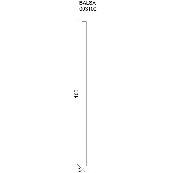 Neuhofer Balsa Ahşap Çıta  3x100 mm 100 cm