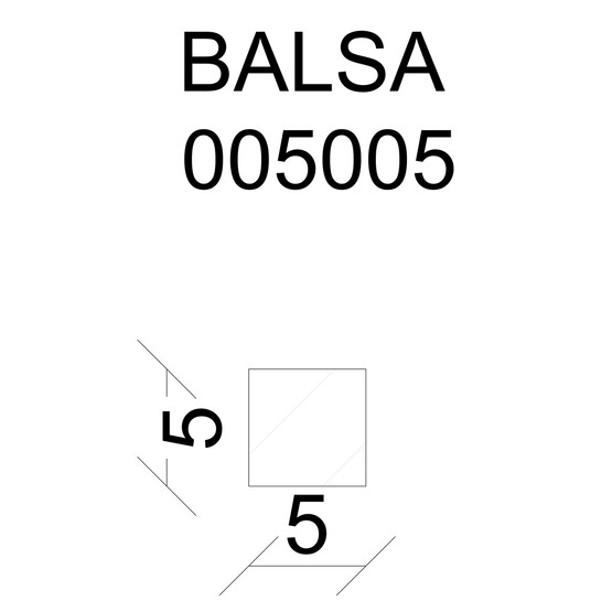 Neuhofer Balsa Ahşap Çıta 05x05 mm 100 cm