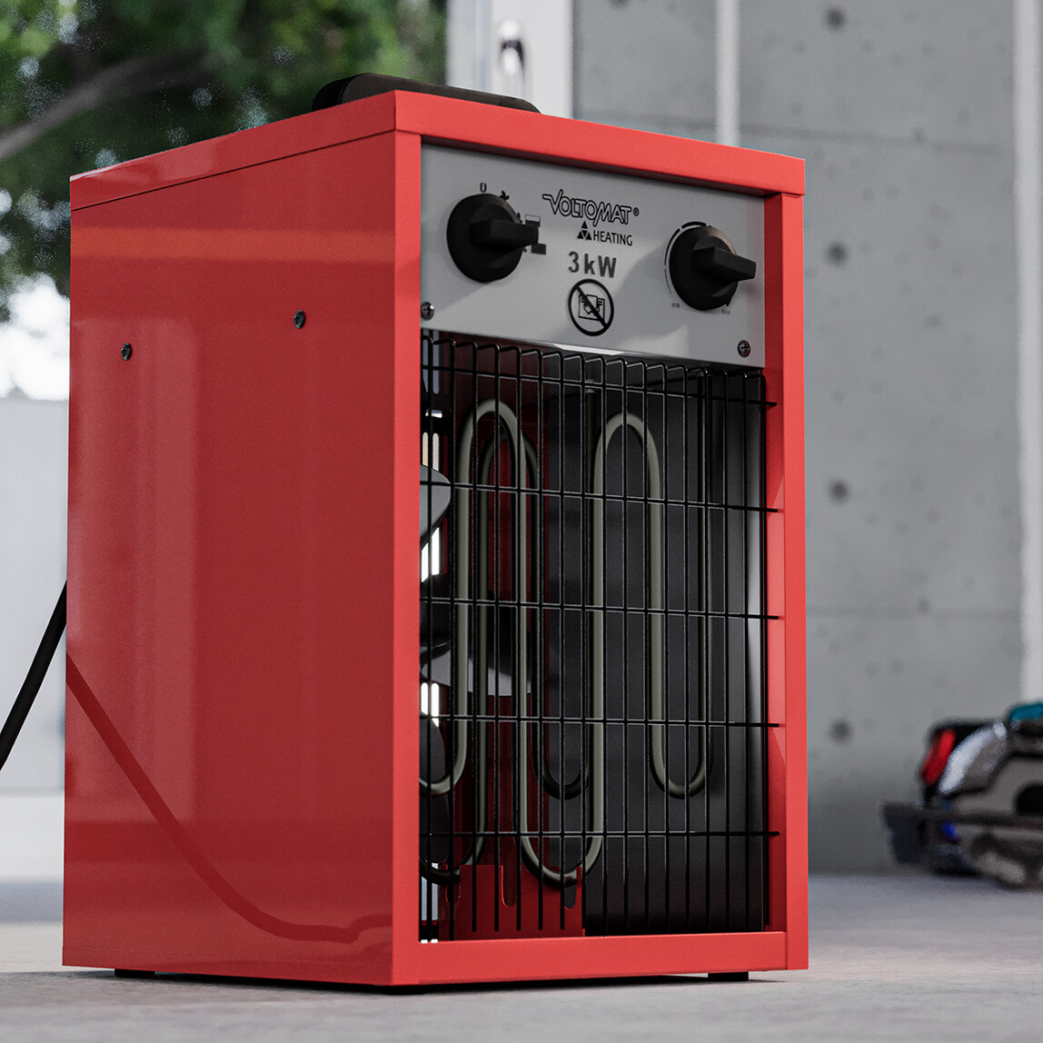    Voltomat 3000W Termostatlı Şantiye Isıtıcısı  