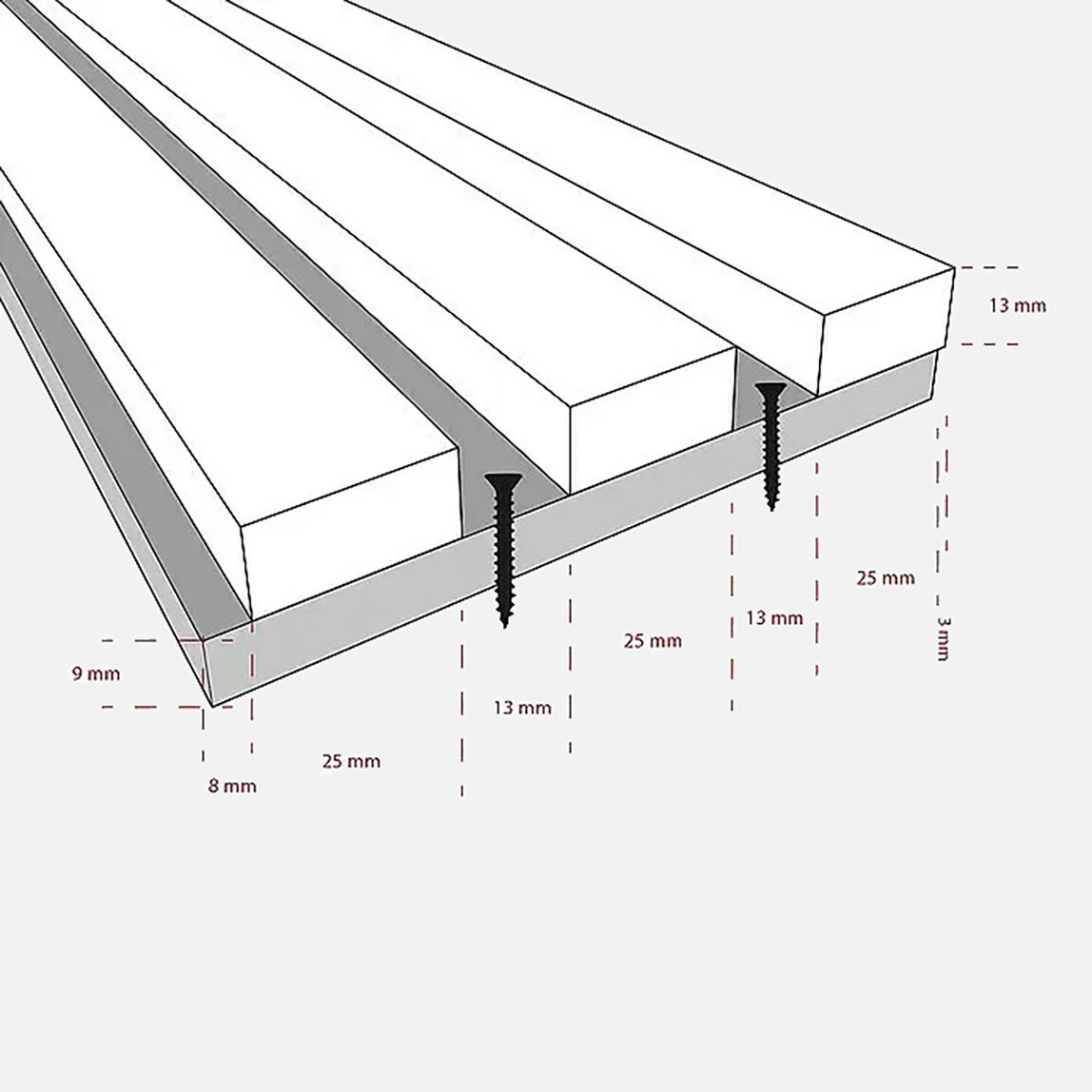    Fibrotech Kare Akustik Duvar Paneli Yağlı Meşe 52x52x2,2 cm  