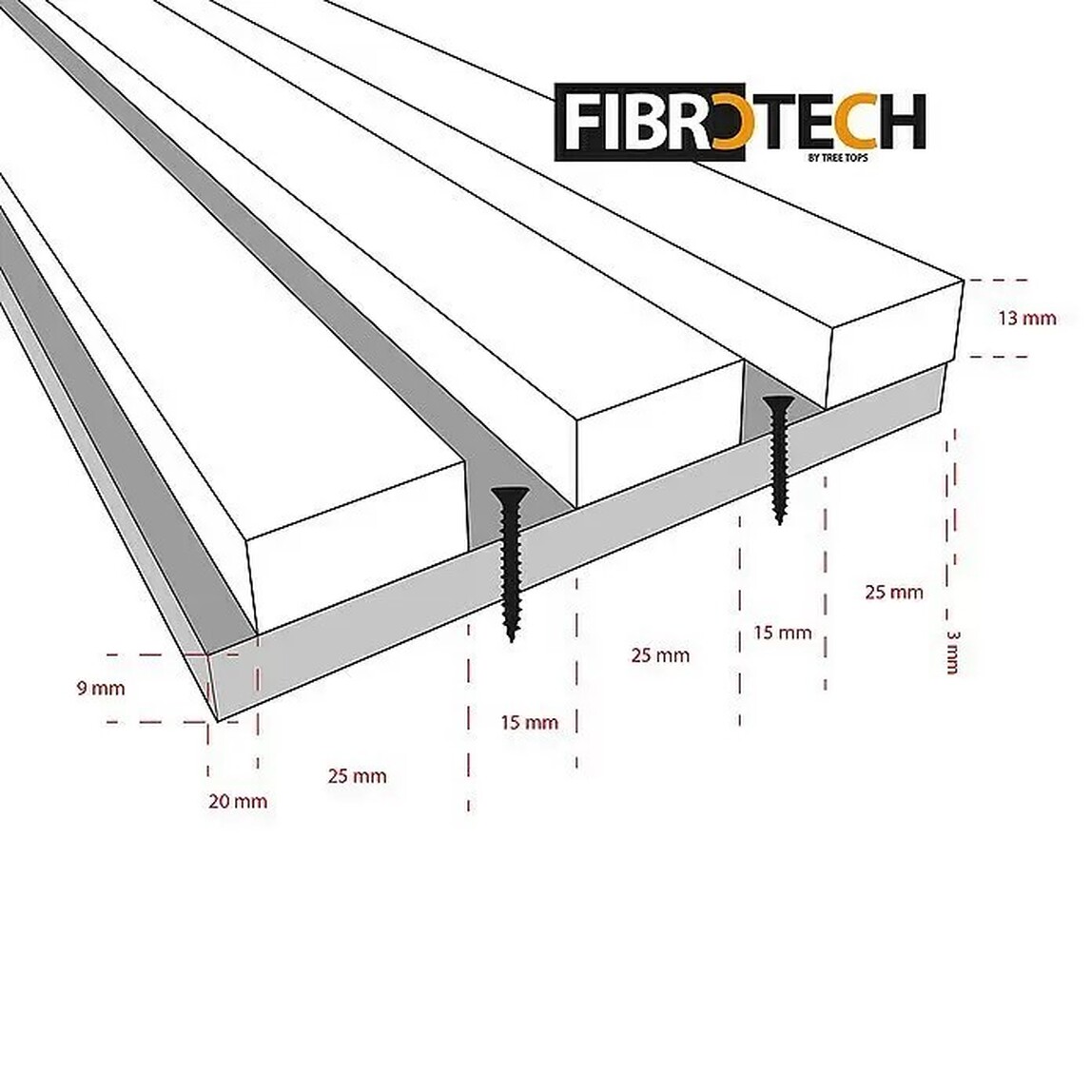    Fibrotech Kare Akustik Duvar Paneli Dişbudak 52x52x2,2 cm  