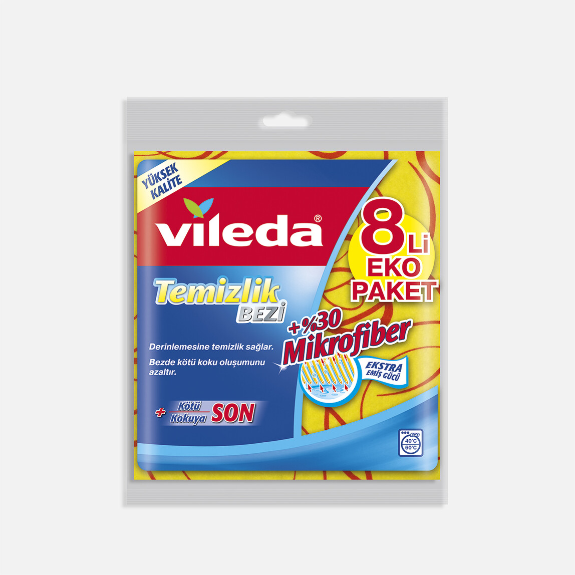    Vileda %30 Mikrofiberli Temizlik Bezi 8'li   