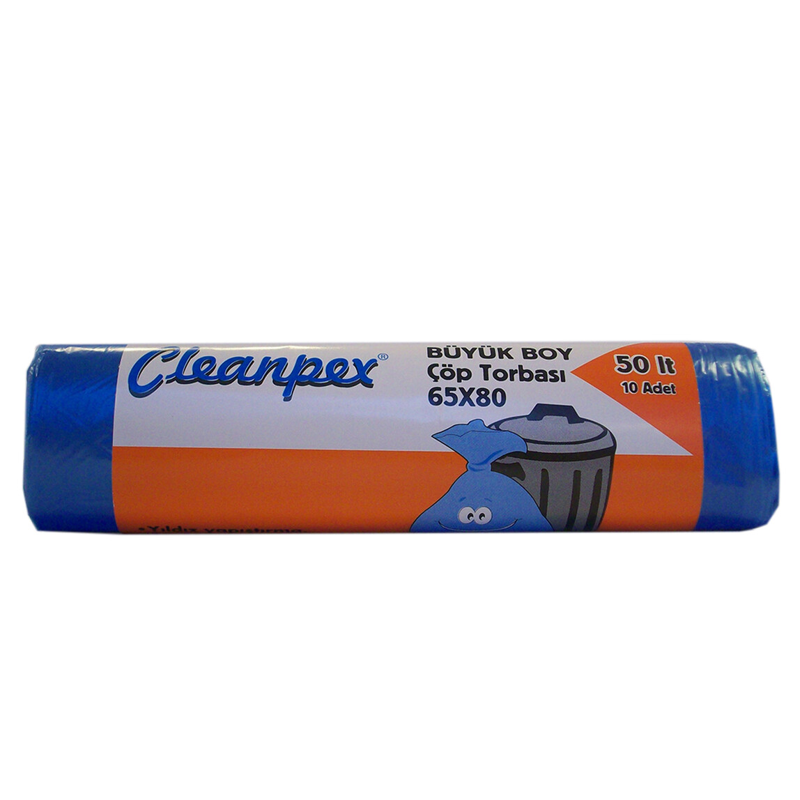    Cleanpex Büyük Boy Çöp Torbası 1 Rulo 65X80 cm  