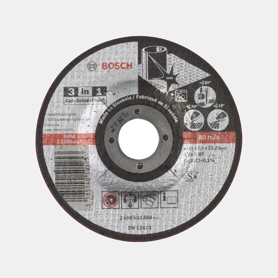 Bosch 3'ü Birarada  115x2,2 mm Kesmetaşlamapolisaj 