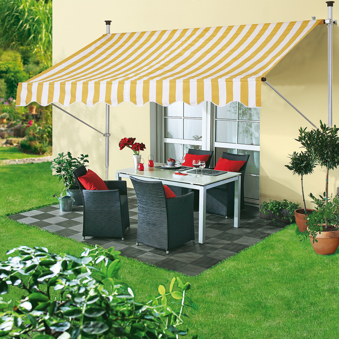    Sunfun Teleskopik Tente Sarı-Beyaz 250x130 cm  