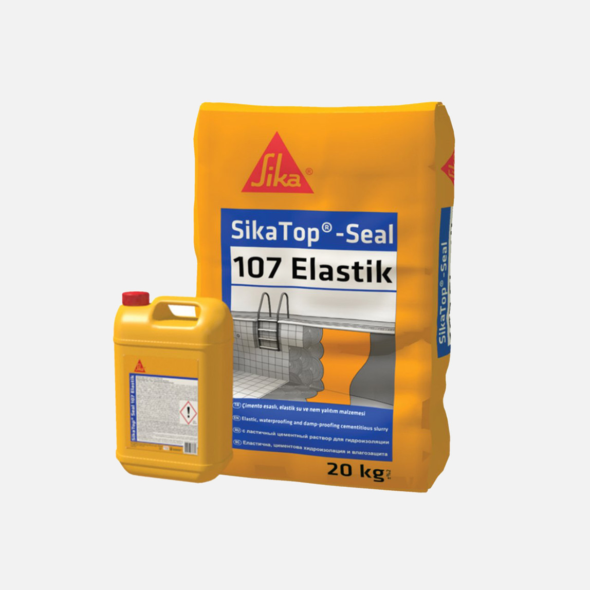    Sikatop Seal 107 Elastik Çimento Esaslı Elastik Su Ve Nem Yalıtım Malzemesi Gri 30 kg Set  