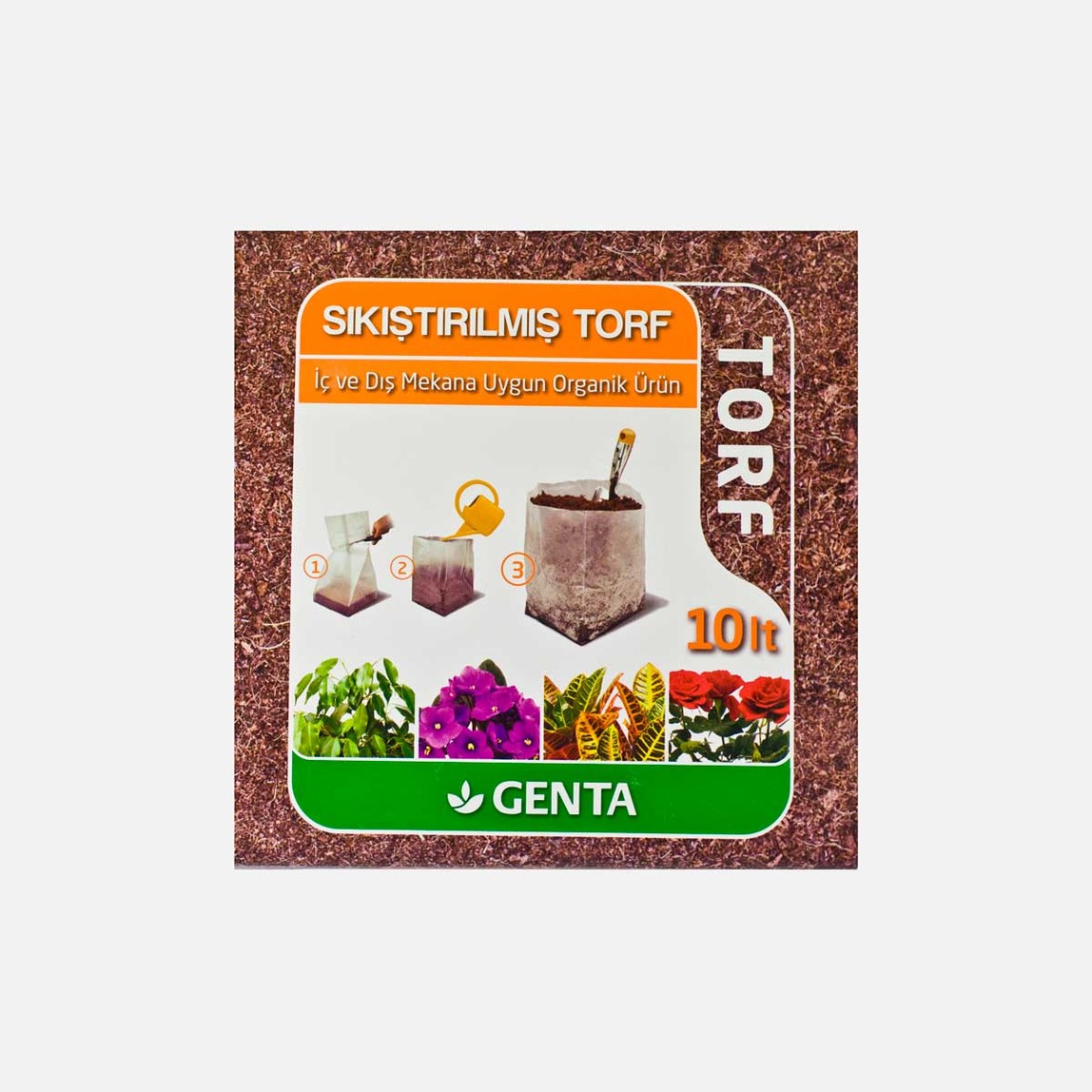    Genta Cocopeat Sıkıştırılmış Torf 10 lt 