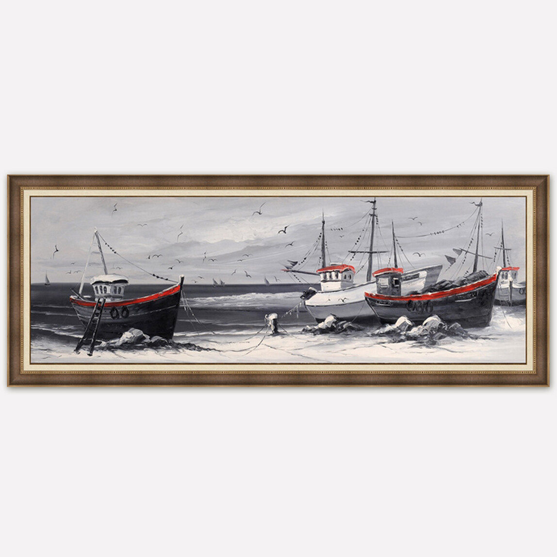    Artprint 50x150 cm Çerçeveli Yağlıboya Resim 