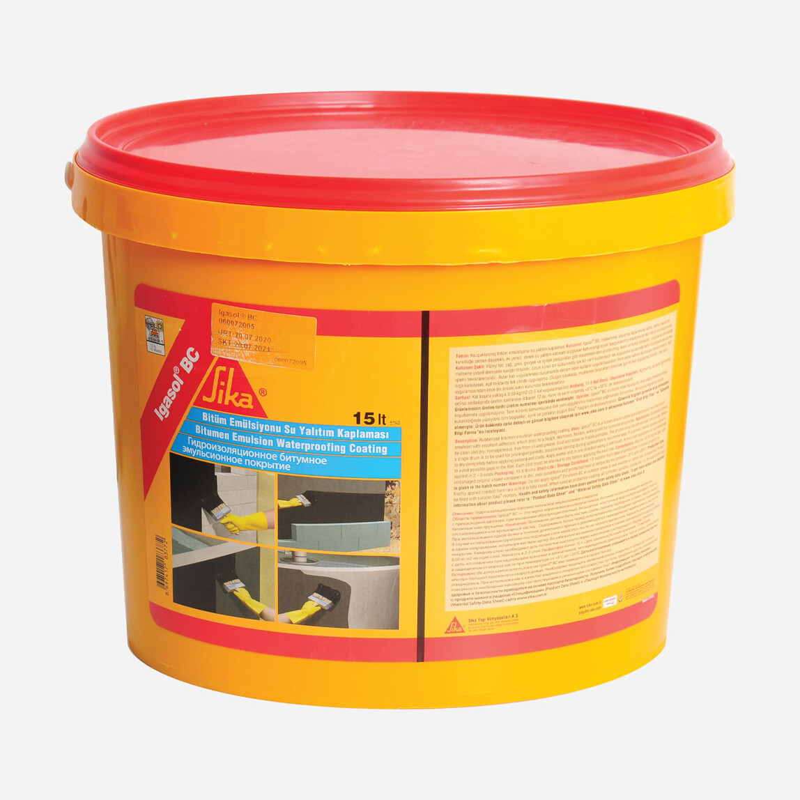    Sika Igasol Bc Kauçuk Bitüm EmüLsiyonu Su Yalıtım Kaplaması 15 lt Kova  